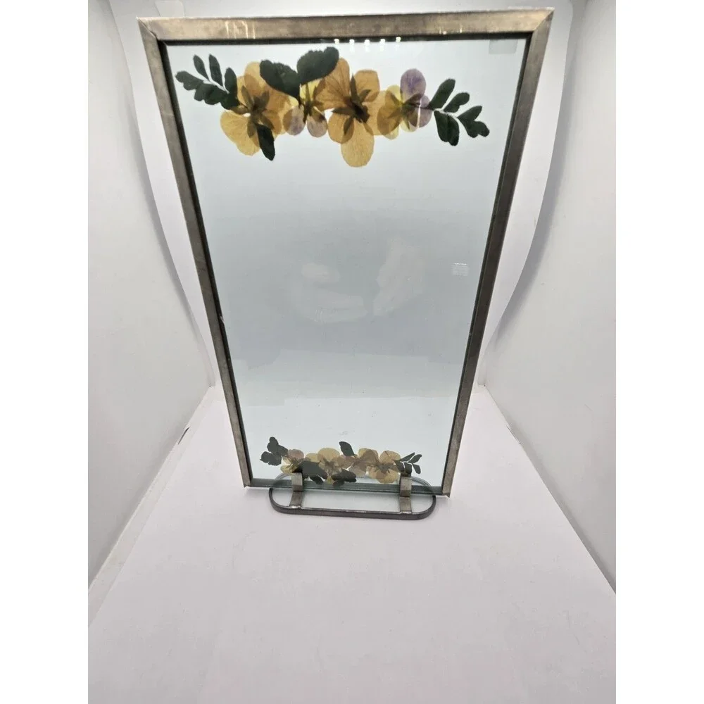 Pressed Flowers Glass Picture Frame 10.25